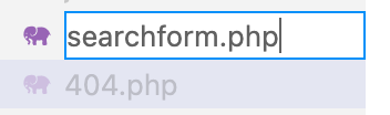 searchform.phpの作成